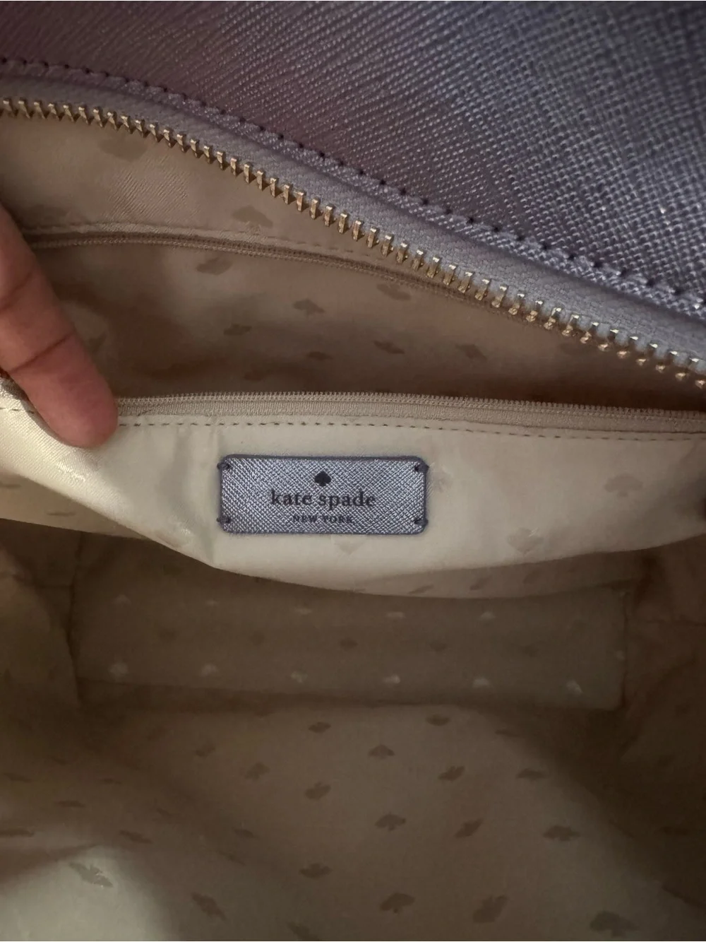 kate spade Glitter Lavender Tote
